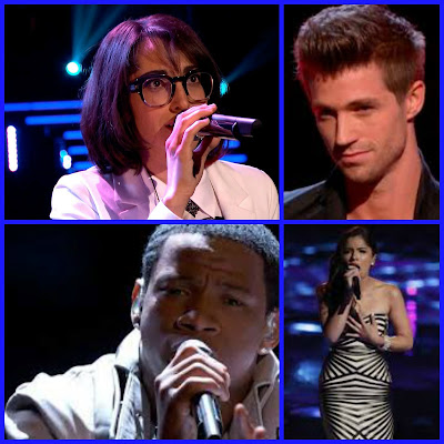 The Voice Season 4 Team Usher: Michelle Chamuel, VEDO, Josiah Hawley and Cathia