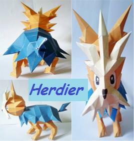 Pokemon Herdier Papercraft