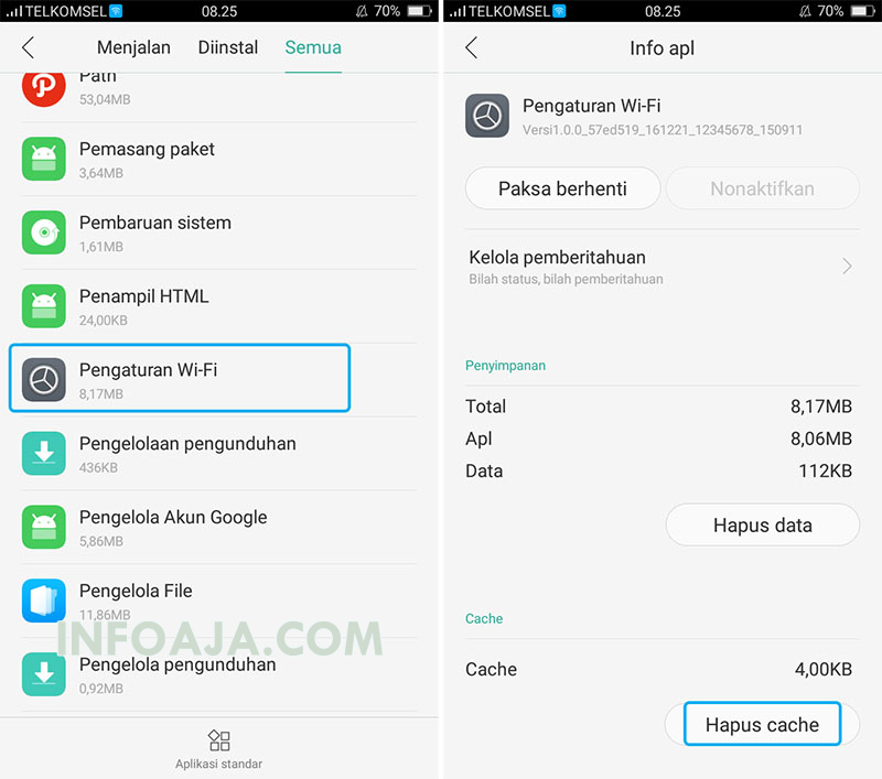 Pengaturan Wifi di Android