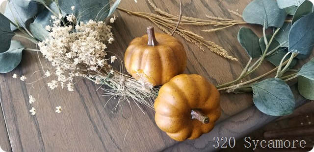 fall pumpkin gold hoop wreath