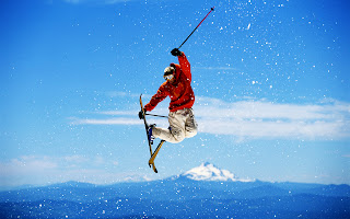 Skiing Jump Winter Sports High Mounts HD Wallpaper