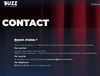 les infos contacts de Buzz No Limit