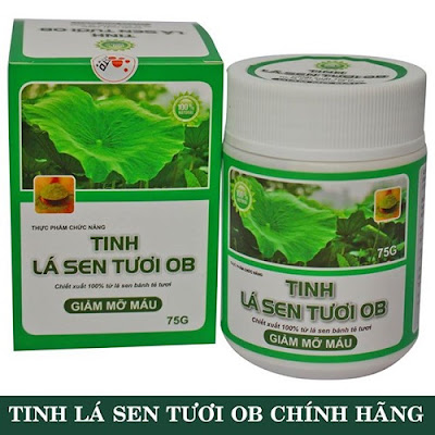 Sản phẩm tinh lá sen tươi OB giúp giảm cân tại nhà hiệu quả hơn