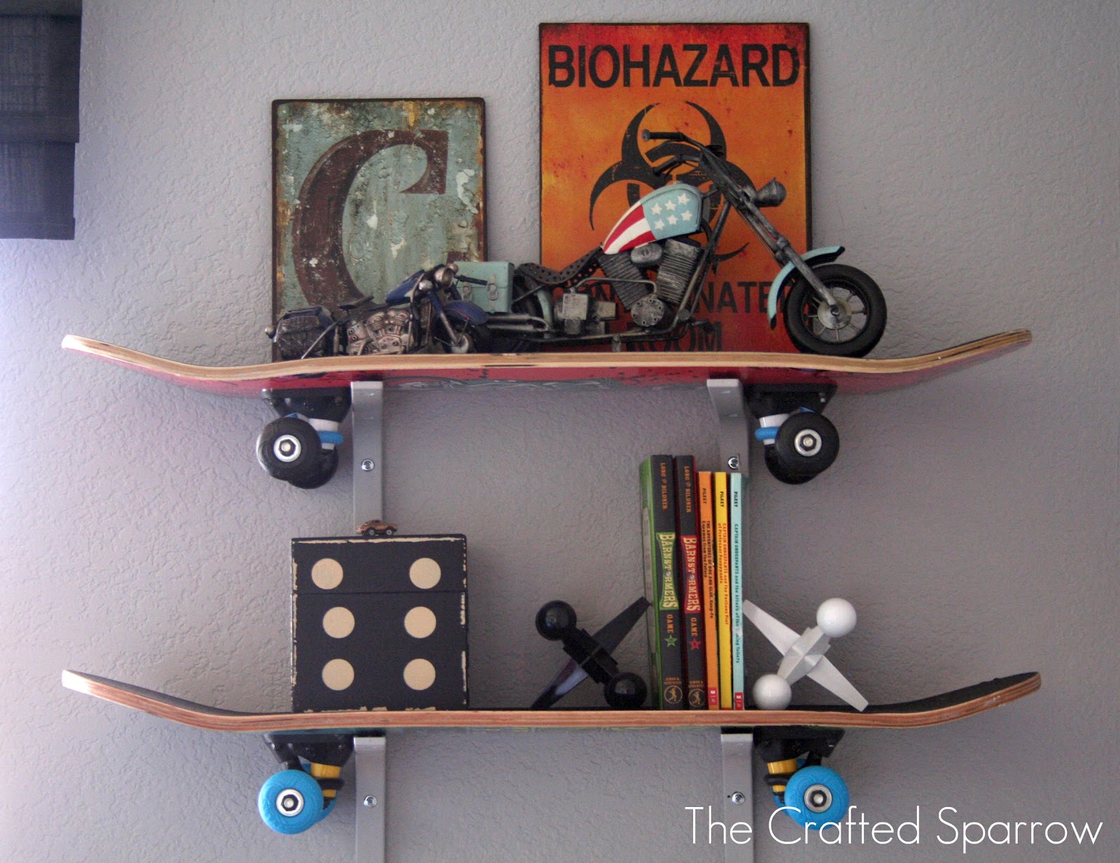 diy Skateboard  boys decor Shelves room for ideas DIY