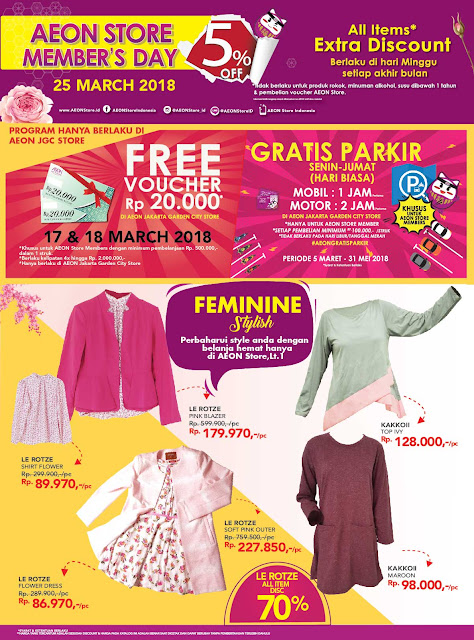 Katalog Harga Promo AEON Store Periode 15 - 28 Maret 2018