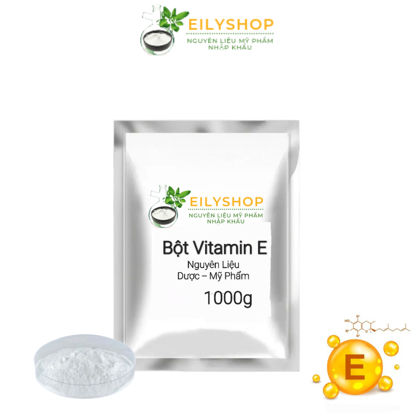 Bột Vitamin E - Bột làm đẹp, Nguyên liệu Dược - Mỹ Phẩm - nguyên liệu mỹ phẩm Nhập Khẩu Eilyshop