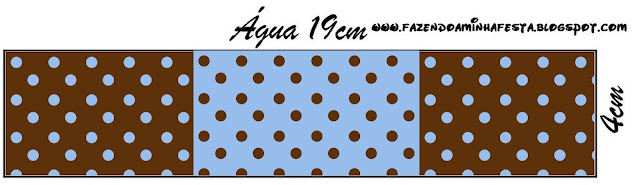 Brown and Light Blue: Free Printable Candy Bar Labels.