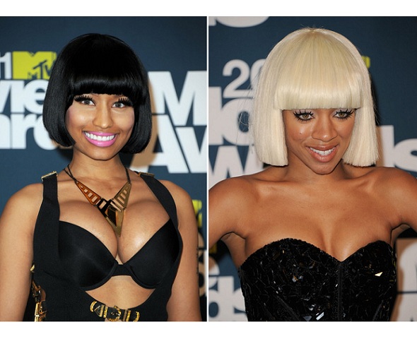 nicki minaj hair bob. Nicki Minaj can be seen