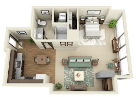 Studio Apartment Floor Plans - Futura Home Decorating