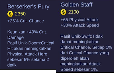 Berserker's Fury and Golden Staff Mobile Legends