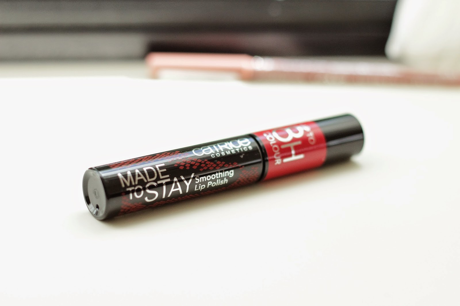 review catrice made to stay smoothing lip polish "red-volution"