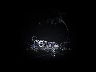 Black Christmas Greeting Card