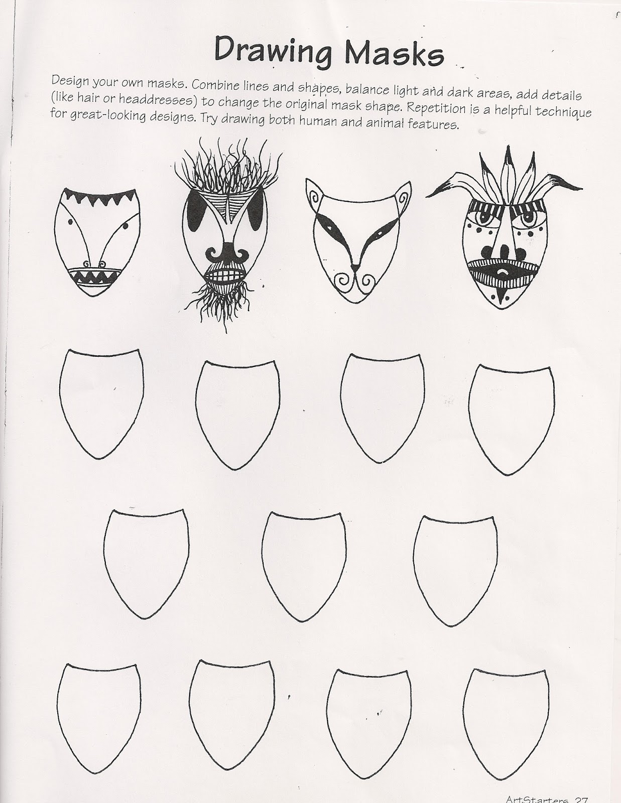 Download No Corner Suns: Drawing Masks - Another Substitute Lesson