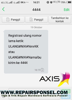 Cara Registrasi Ulang Kartu Axis Sesuai KTP dan KK