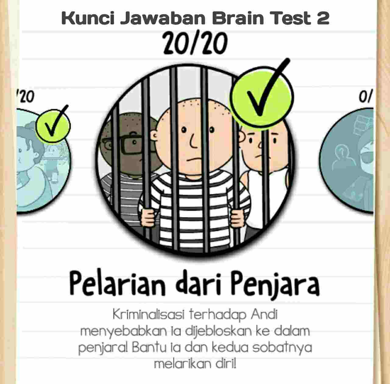 Kunci Jawaban Brain Test 2 Pelarian Dari Penjara Level 1 20