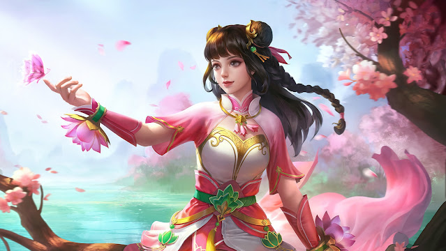 guinevere lotus starlight skin mobile legends wallpaper hd