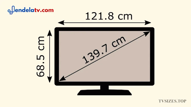ukuran tv 55 inch berapa cm