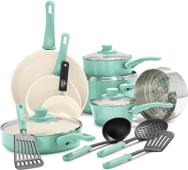 GreenLife Soft Grip Healthy Ceramic Nonstick Cookware Set