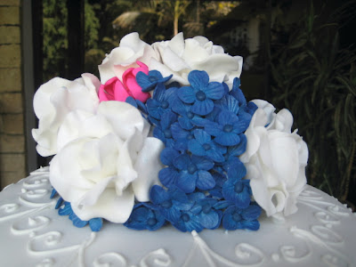 Rosas Blancas y Hortencias Azules