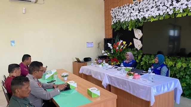 Bati Komsos Wakili Danramil Hadiri Wawancara Lintas Sektoral Akreditasi Puskesmas Mranggen III   