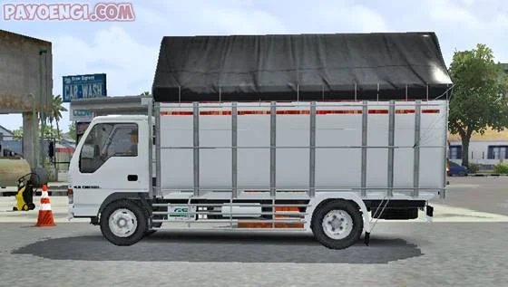 mod bussid truck isuzu nkr suspensi real