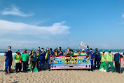 Jelang HUT Polairud ke 70, Wakapolres Badung Ikut Hadir Bersihkan Pantai Petitenget