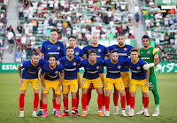 F. C. ANDORRA. Temporada 2023-24. Aurélien Scheidler, Jandro Orellana, Diego Alende, Diego González, Nico Ratti. Sergio Molina, Pablo Moreno, Martí Vilá, Iker Benito, Migue Leal, Iván Gil. ELCHE C. F. 2 🆚 F. C. ANDORRA 1 Lunes 09/10/2023, 19:00 horas. Campeonato de Liga de 2ª División, jornada 10. Elche, Alicante, estadio Martínez Valero: 15.073 espectadores. GOLES: ⚽1-0: 23’, Óscar Plano. ⚽1-1: 64’, Aurélien Scheidler. ⚽2-1: 89’, Borja Garcés.