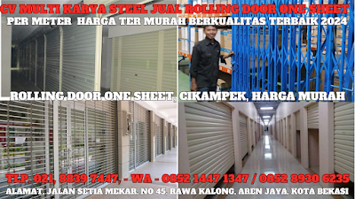 GAMBAR, DAFTAR, HARGA, ROLLING DOOR ONE SHEET, SOLID, FULL PERFORATED, PER METER, MURAH, CIKAMPEK, TERBARU, 2024