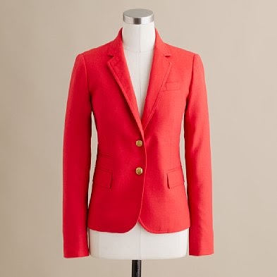 Schoolboy Blazer in Wool Flannel in decadent red 188 Fabulous color