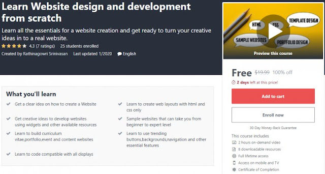 [100% Off] Learn Website design and development from scratch| Worth 19,99$