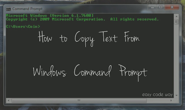 Copy Text From CMD