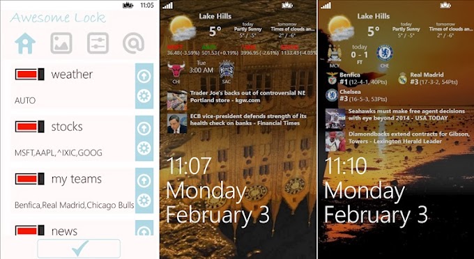Awesome Lock se actualiza para Windows Phone con la interfaz de usuario rediseñada y más características  
