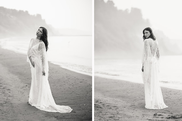 Boho lace wedding gown by And For Love