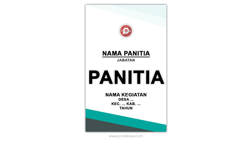 Download Template ID Card Panitia Warna Hijau PSD