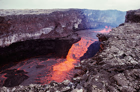 Fotografías erupción del volcán Kilauea entre 1969 y 1974