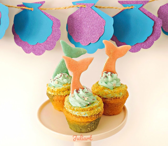 cupcakes fiesta sirena