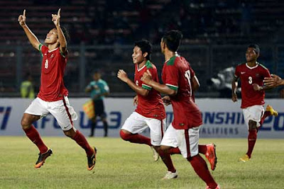 Pesta Gol kemenangan Indonesia 6-1 atas Kamboja