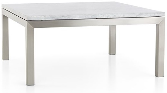  Meja  kopi persegi stainless  steel top table custom marmer 