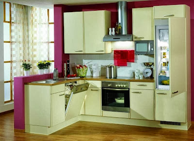 <img alt="agréable et simple décoration de cuisine"