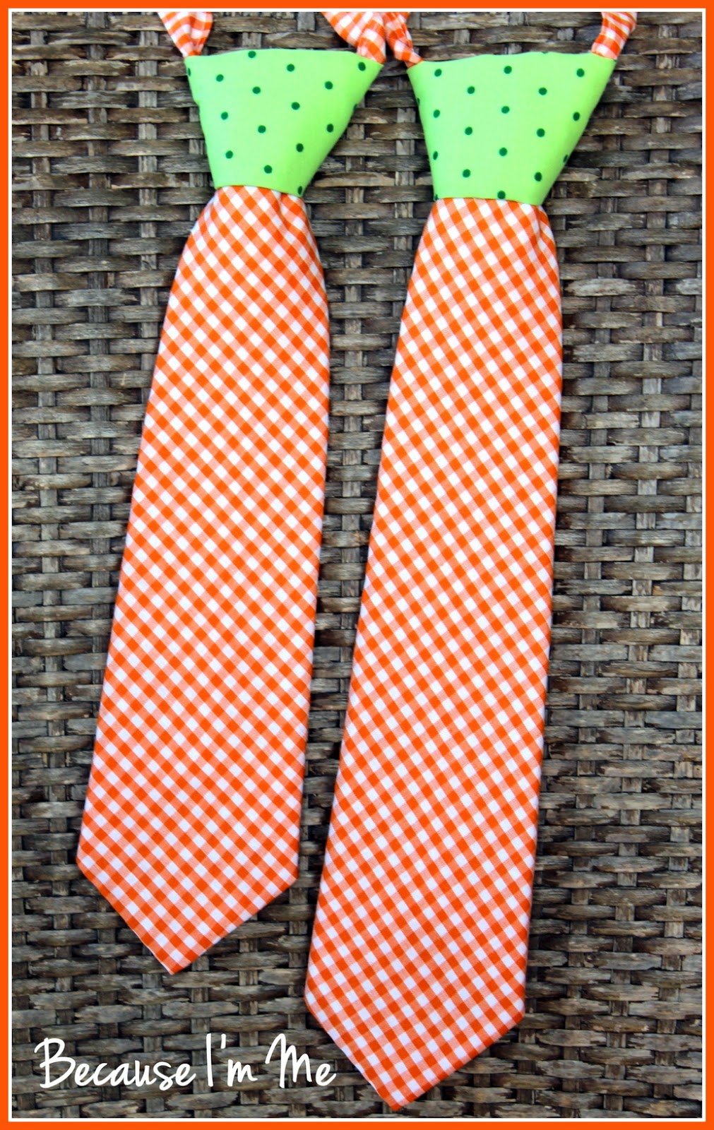 Because I'm Me abstract carrot neckties for toddler and child