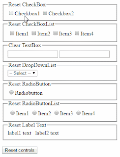 How to find all asp.net controls of specific type and clear their values.