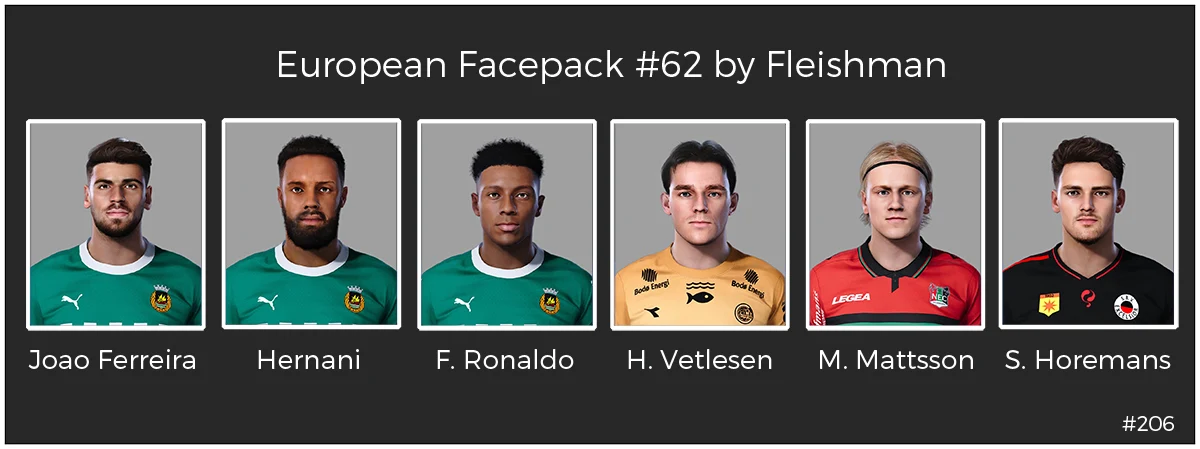 PES 2021 European Facepack #62 by Fleishman