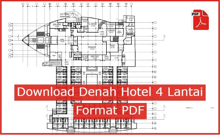Download Denah Hotel 4 Lantai Format PDF Referensi Arsitektur