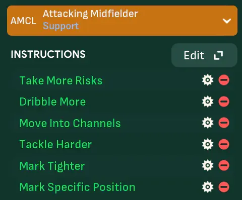 (AMCL) Attacking Midfielder – Support nb2