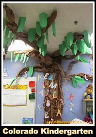 Kindergarten Chicka Chicka Boom Classroom Tree via RainbowsWithinReach