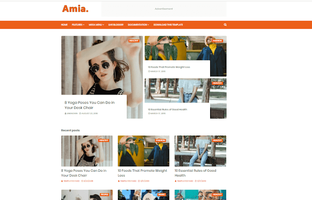 Amia Blogger Template