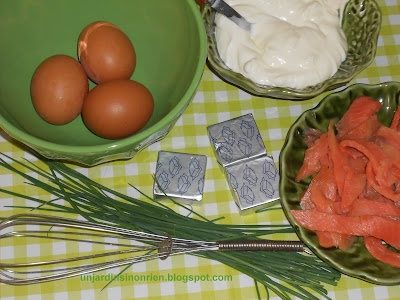 Design Tarte au saumon et carrés frais