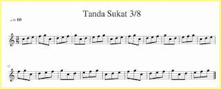 birama 3/8 atau tanda sukat 3/8 musik