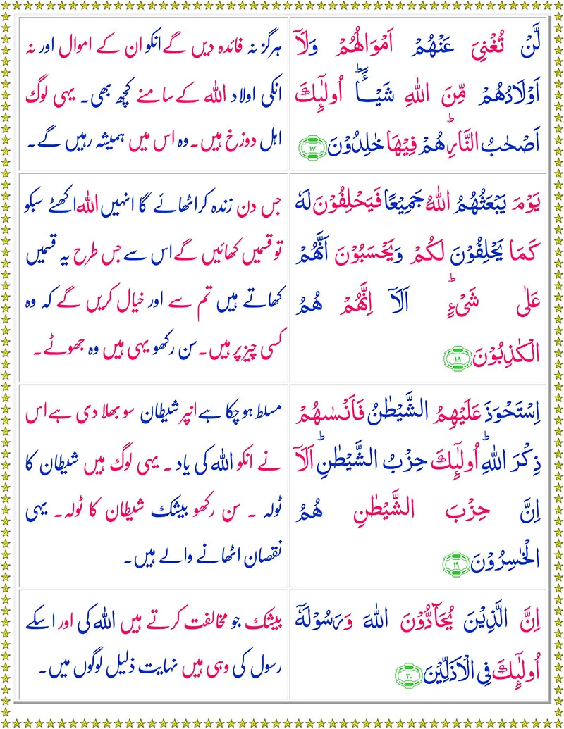 Surah Al-Mujadilah with Urdu Translation,Quran,Quran with Urdu Translation,