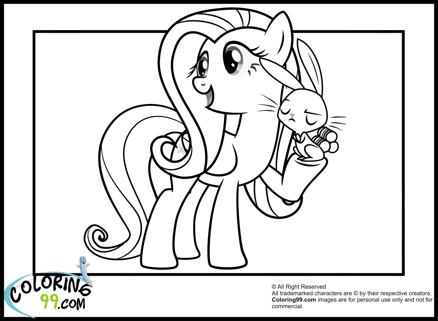 My Little Pony Fluttershy Coloring Pages | Team colors